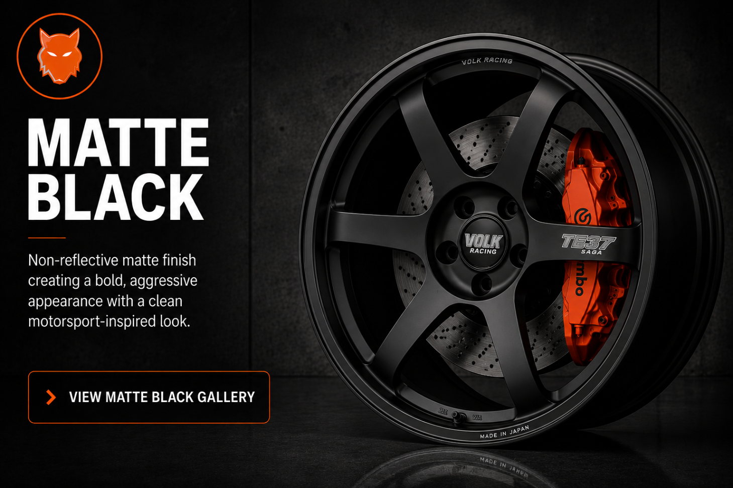 Matte Black alloy wheel finish