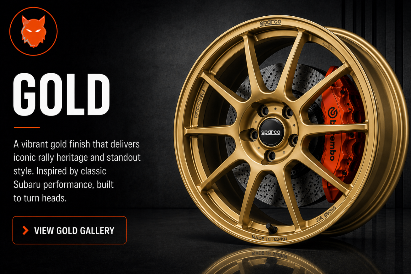 Pure Gold alloy wheel finish