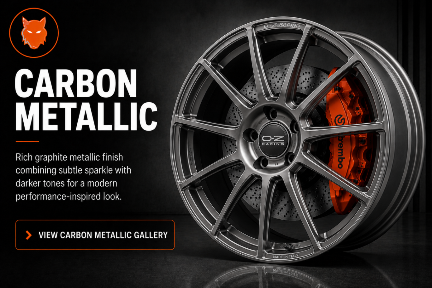 Carbon Metallic alloy wheel finish